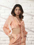 Strippy Peach Top