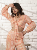 Strippy Peach Top