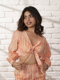 Strippy Peach Top