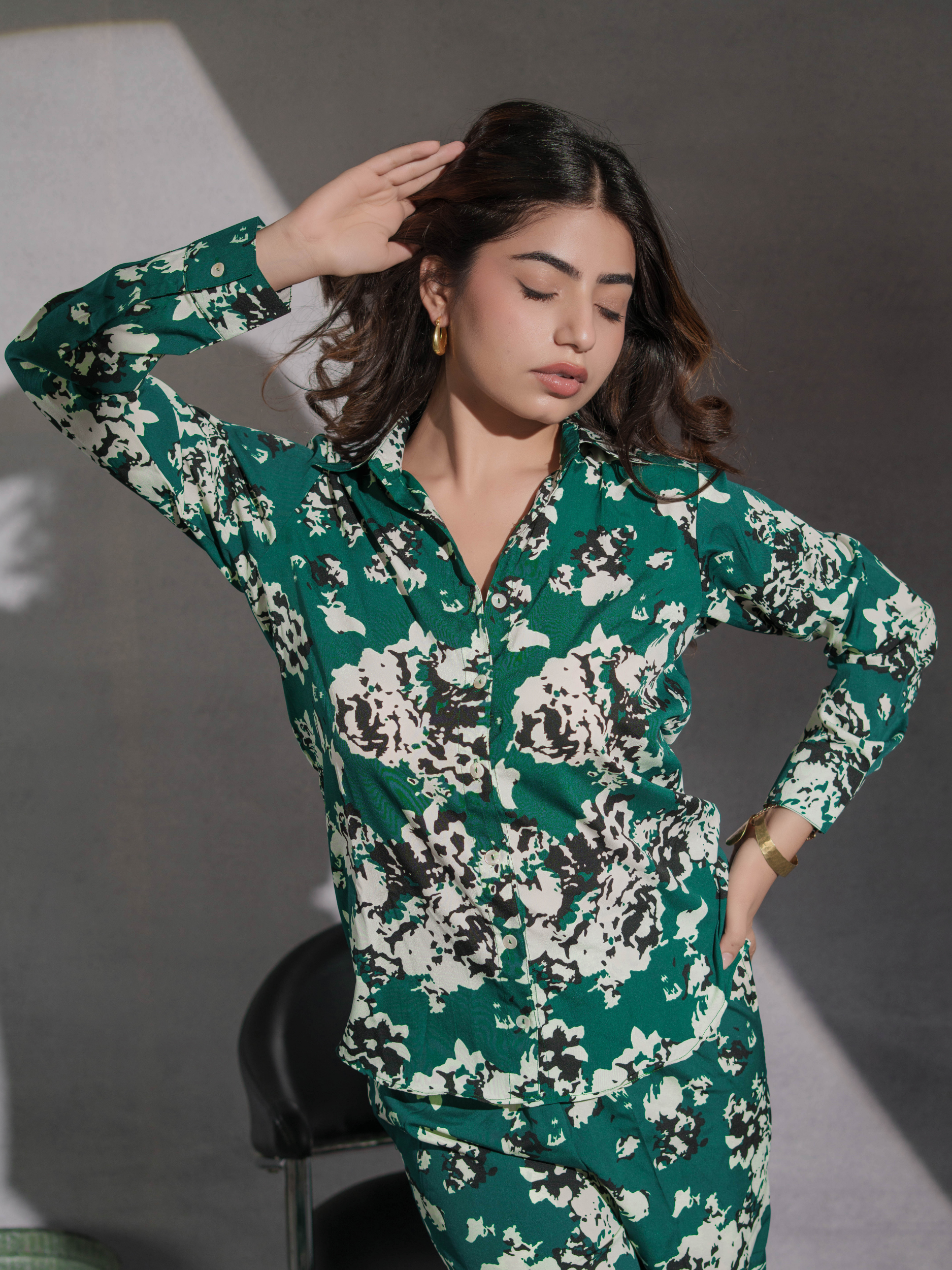 Abstract Green Shirt