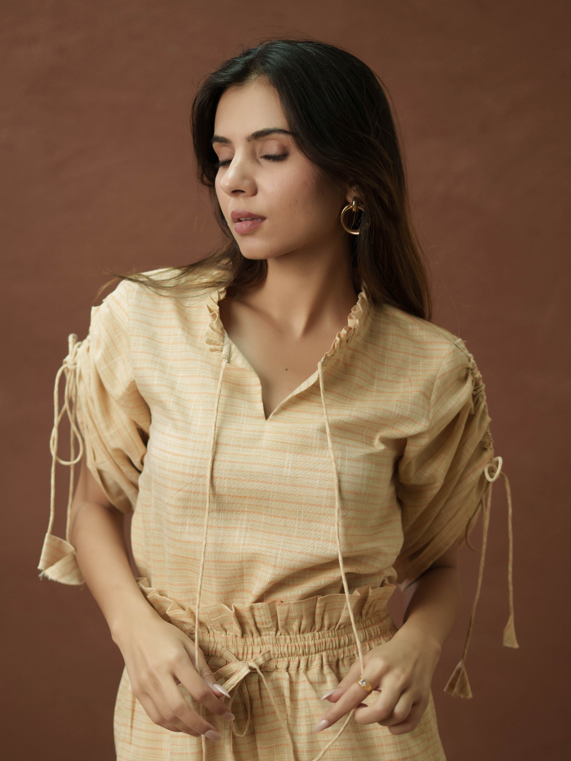 Orange Stripe Top