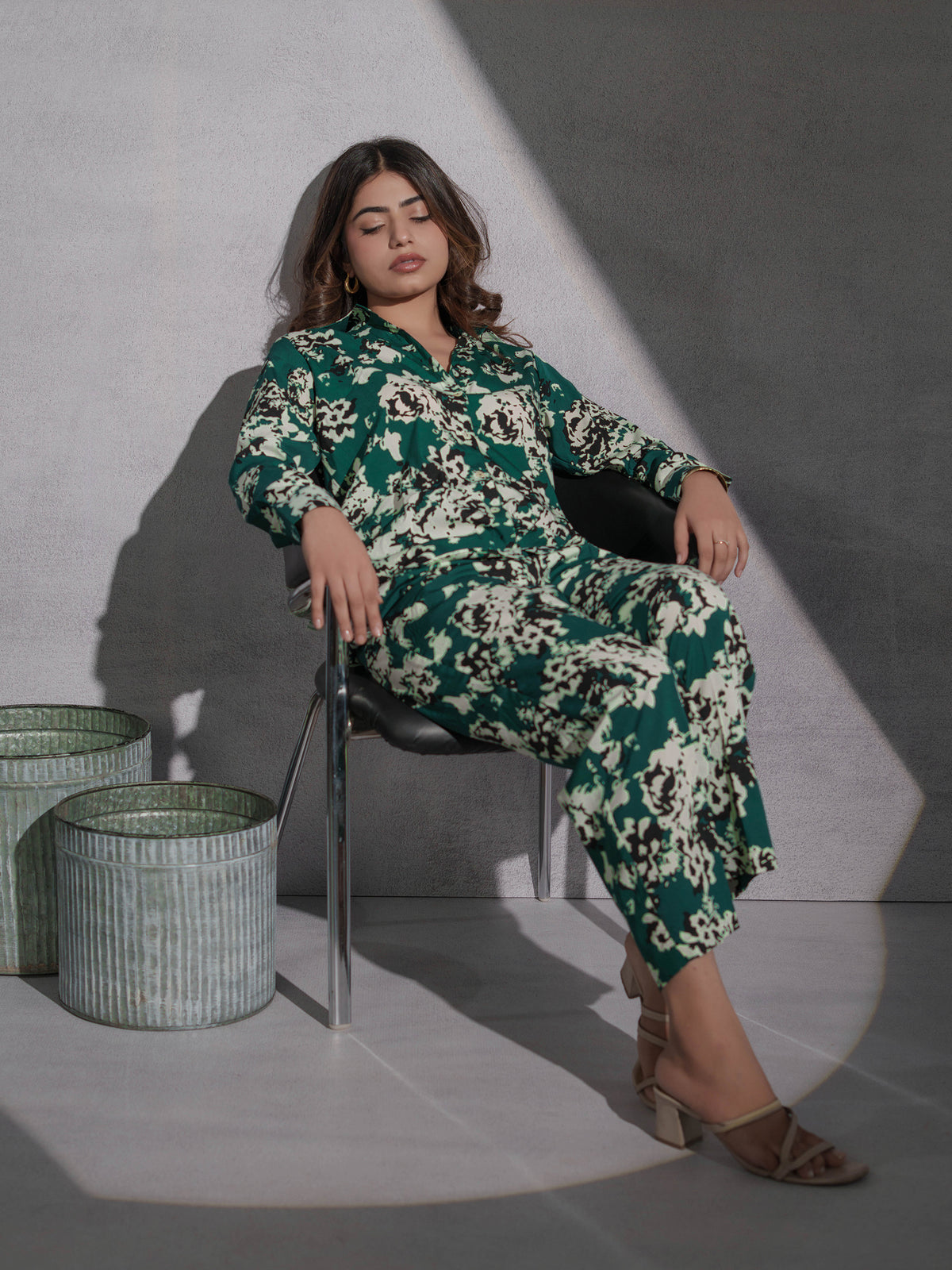Green Abstract Co-ord Set