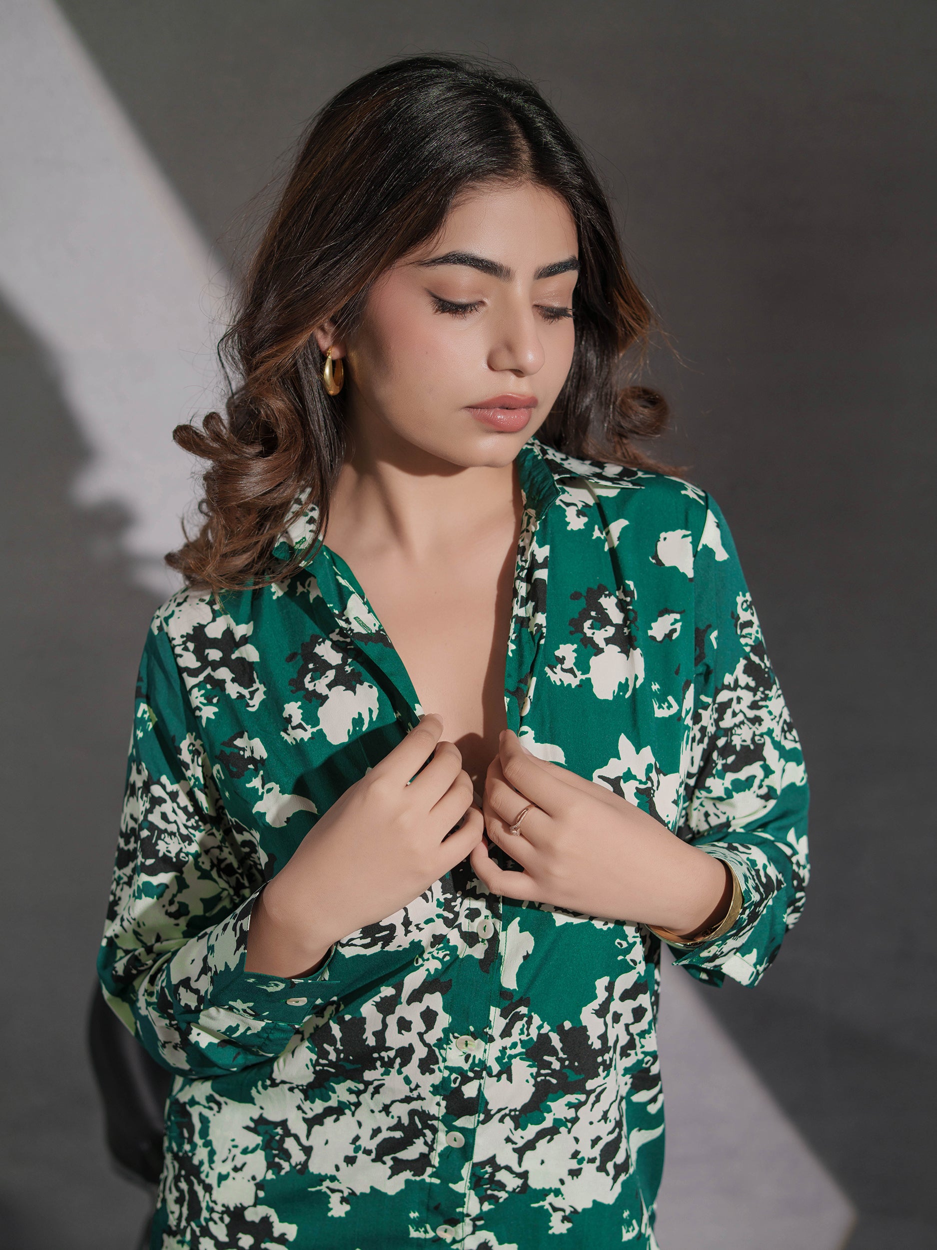Green Abstract Co-ord Set