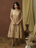 Beige Frill Dress