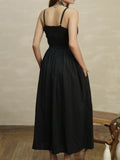 Black Plunge neck Dress