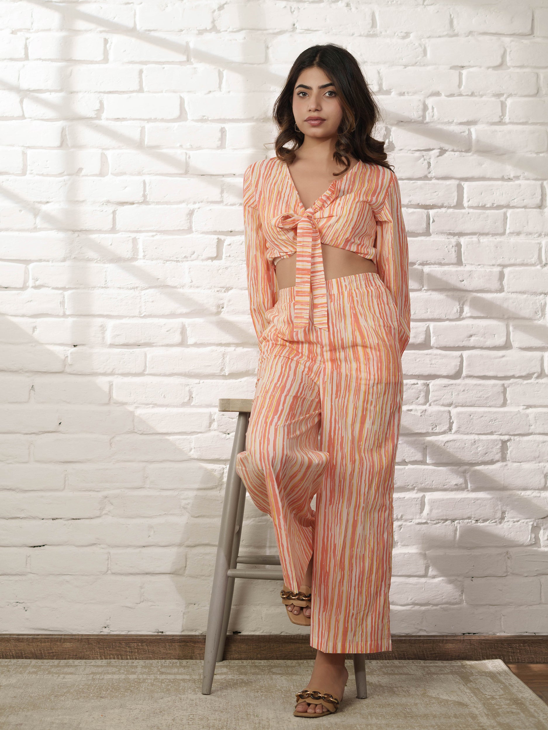 Strippy Peach Set