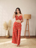 Red Printed Co-ord Set