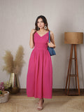 Pink Plunge neck Dress